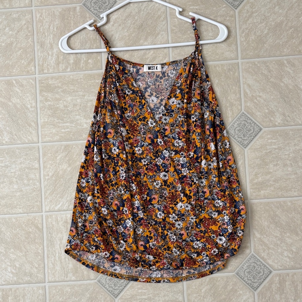 West K Floral Wrap Tank